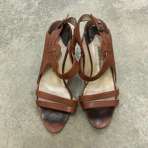 Manolo Blahnik brown heeled sandals